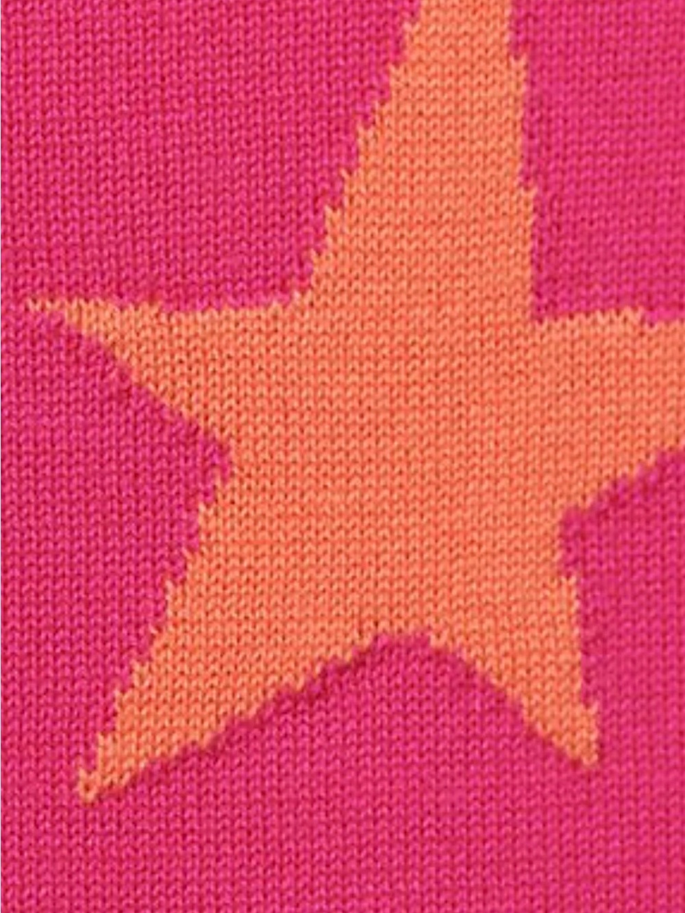 Belle by Kim Gravel Pink Sweater with Orange Star Accents. Size L - Picture 3 of 4